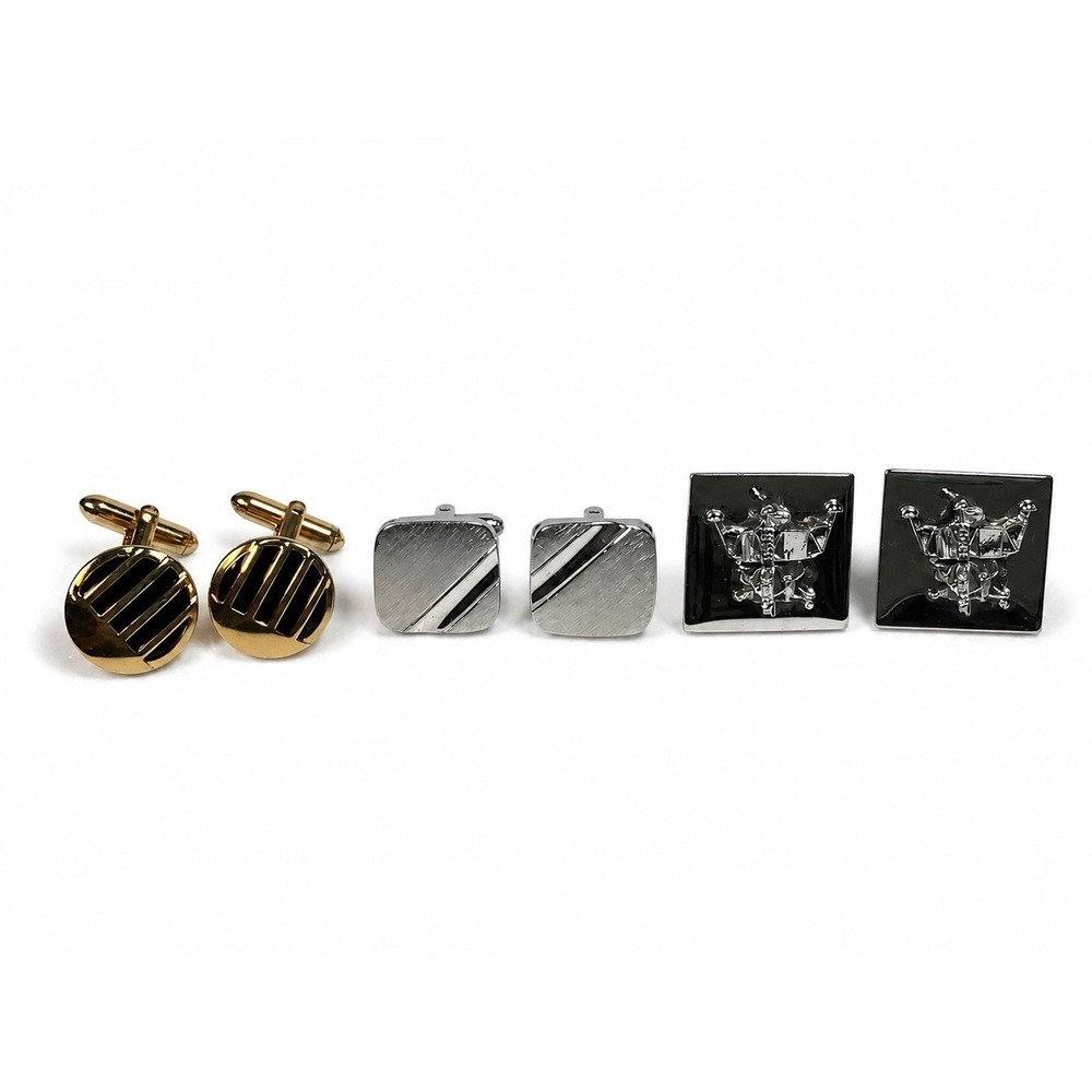 3 Pair Vintage Swank - Shields - Balfour Cuff Links Nice!